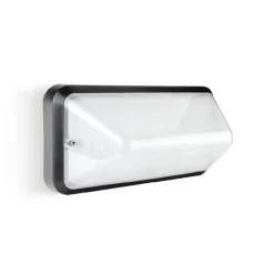 Applique Da Esterno-Selezionato da Mazzolaluce Applique nera per esterno moderna led 8,5w cct con sensore crepuscolare di movimento