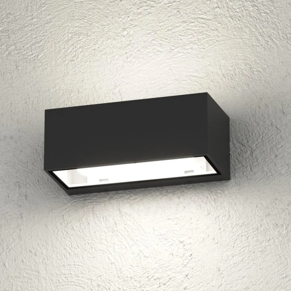 Applique Da Esterno-Top Light Applique nera per esterno spa rettangolare nera