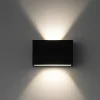 Applique Da Parete-Linea Light Applique nero bi emissione box w2 led 10w 2700k