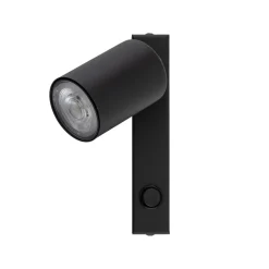 Applique Camera Da Letto-Selezionato da Mazzolaluce Applique nero con interruttore faretto orientabile per comodino camera da letto