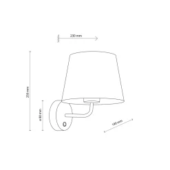 Applique Camera Da Letto-Selezionato da Mazzolaluce Applique nero con interruttore per comodino camera da letto