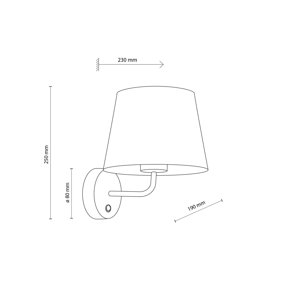 Applique Camera Da Letto-Selezionato da Mazzolaluce Applique nero con interruttore per comodino camera da letto