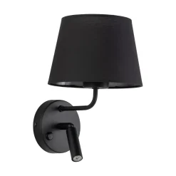 Applique Camera Da Letto-Selezionato da Mazzolaluce Applique nero con interruttore doppia luce per comodino camera da letto