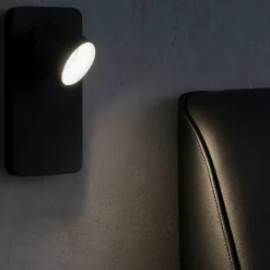 Applique Camera Da Letto-Linea Light Applique nero con interruttore per camera da letto beebo w