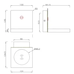 Applique Camera Da Letto-Selezionato da Mazzolaluce Applique nero da comodino per camera da letto con caricatore wiereless