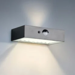 Applique Da Esterno-Selezionato da Mazzolaluce Applique nero da esterno solare sensore di movimento crepuscolare led 4000k