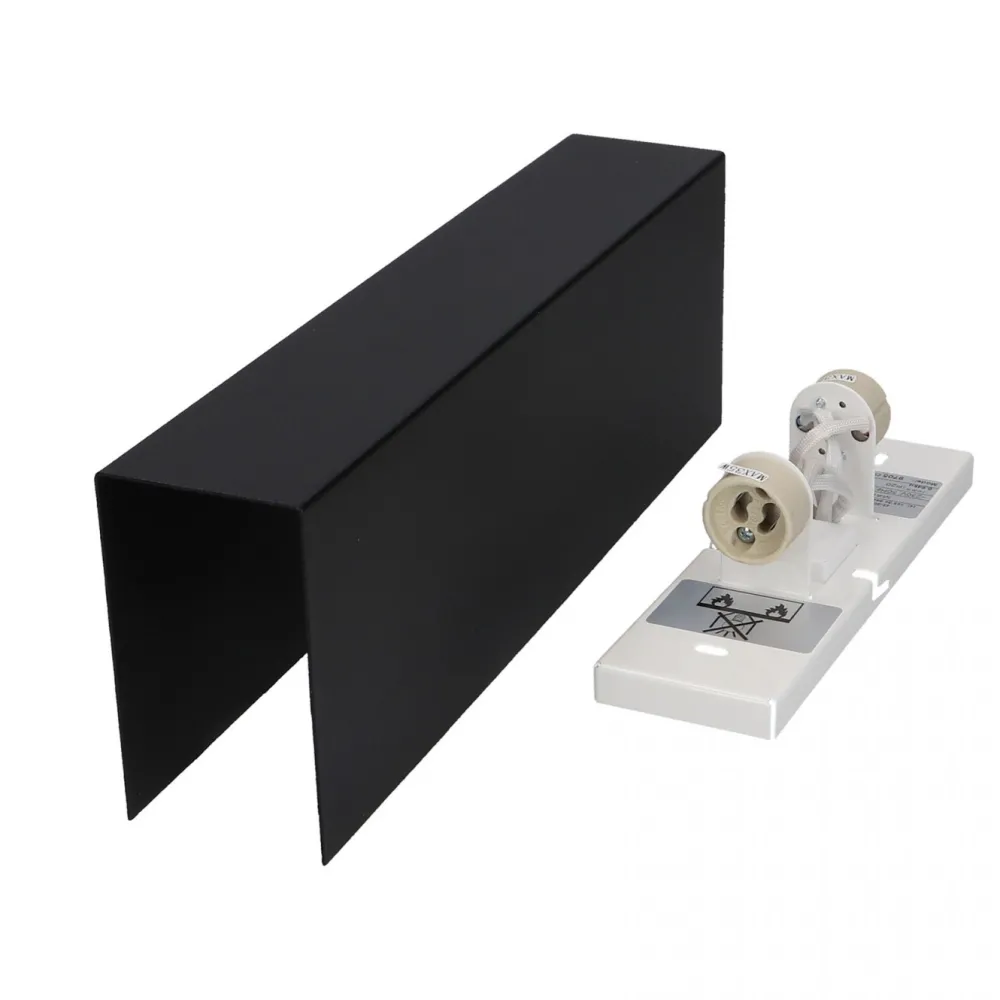 Applique Da Parete-Selezionato da Mazzolaluce Applique nero design modernaa38140n fascio luce stretto squadrato