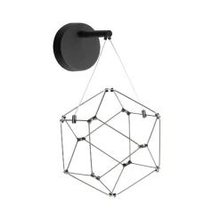 Applique Da Parete-Selezionato da Mazzolaluce Applique nero design moderna costellazione led