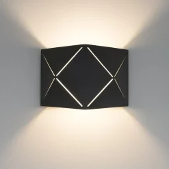 Applique Da Parete-Selezionato da Mazzolaluce Applique nero led 6w 3000k design moderna per interni