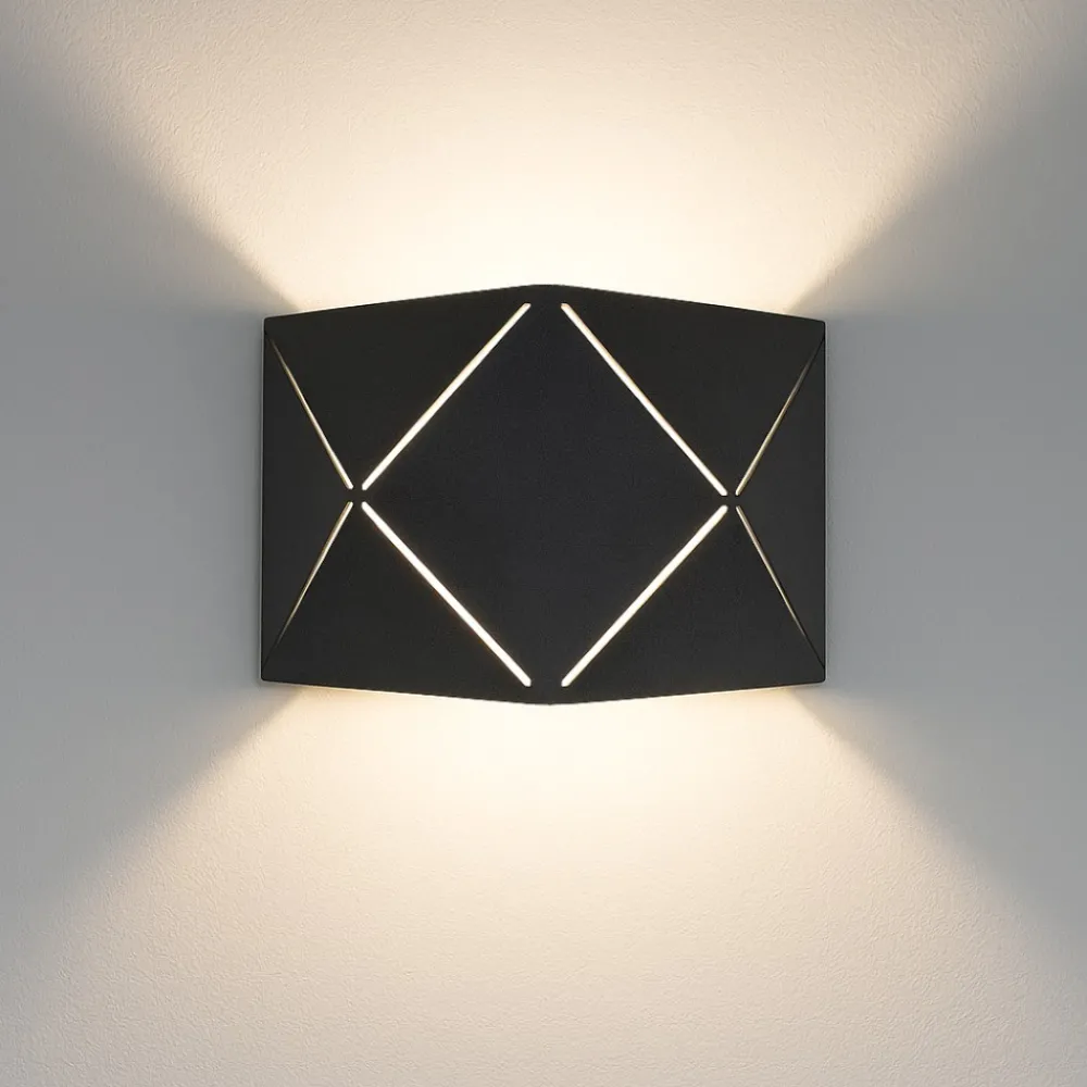 Applique Da Parete-Selezionato da Mazzolaluce Applique nero led 6w 3000k design moderna per interni