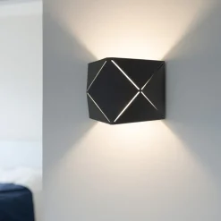 Applique Da Parete-Selezionato da Mazzolaluce Applique nero led 6w 3000k design moderna per interni