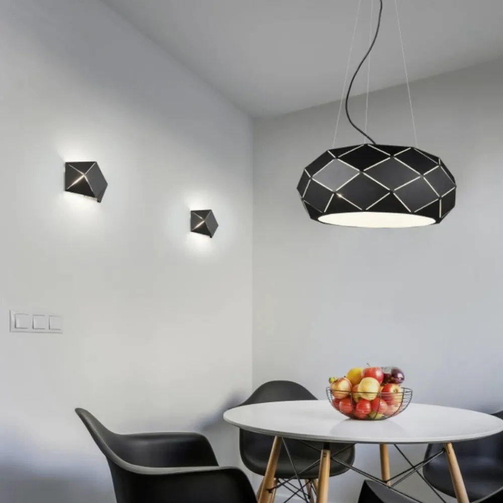 Applique Da Parete-Selezionato da Mazzolaluce Applique nero led 6w 3000k design moderna per interni
