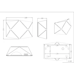 Applique Da Parete-Selezionato da Mazzolaluce Applique nero led 6w 3000k design moderna per interni