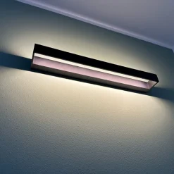 Applique Da Parete-IsyLuce Applique nero led 24w 4000k moderna