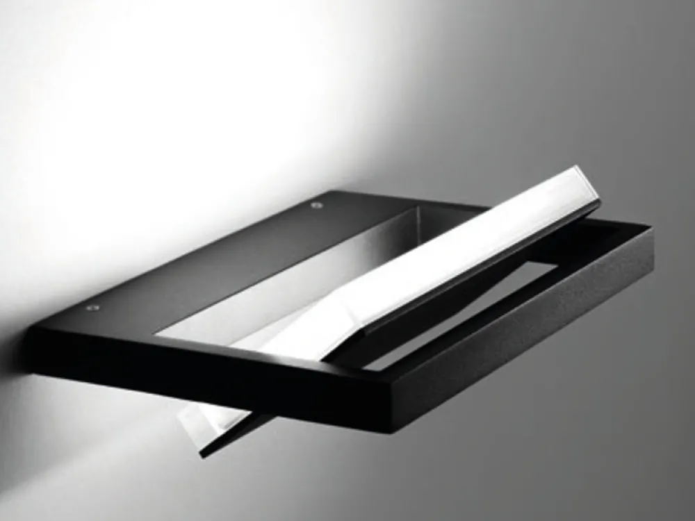 Applique Da Parete-Stilnovo Applique nero led 31w 3000k parabola orientabile tablet