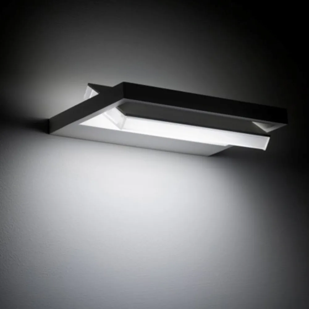 Applique Da Parete-Stilnovo Applique nero led 31w 3000k parabola orientabile tablet