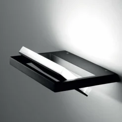 Applique Da Parete-Stilnovo Applique nero led 19w 3000k tablet orientabile per soggiorno