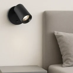 Applique Camera Da Letto-Selezionato da Mazzolaluce Applique nero luce orientabile per comodino camera da letto