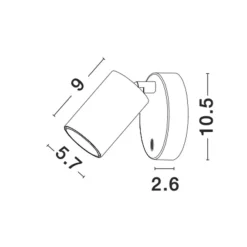 Applique Camera Da Letto-Selezionato da Mazzolaluce Applique nero luce orientabile per comodino camera da letto