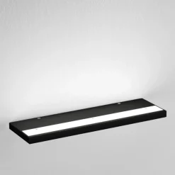 Applique Da Parete-IsyLuce Applique nero mensola led 24w 3000k-4000k plate moderna