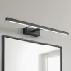 Applique Da Bagno-Perenz Illuminazione Applique nero orientabile 77cm per specchio da bagno riga perenz