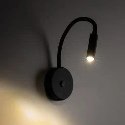 Applique Camera Da Letto-Selezionato da Mazzolaluce Applique nero orientabile con interruttore presa usb per comodini camera da letto