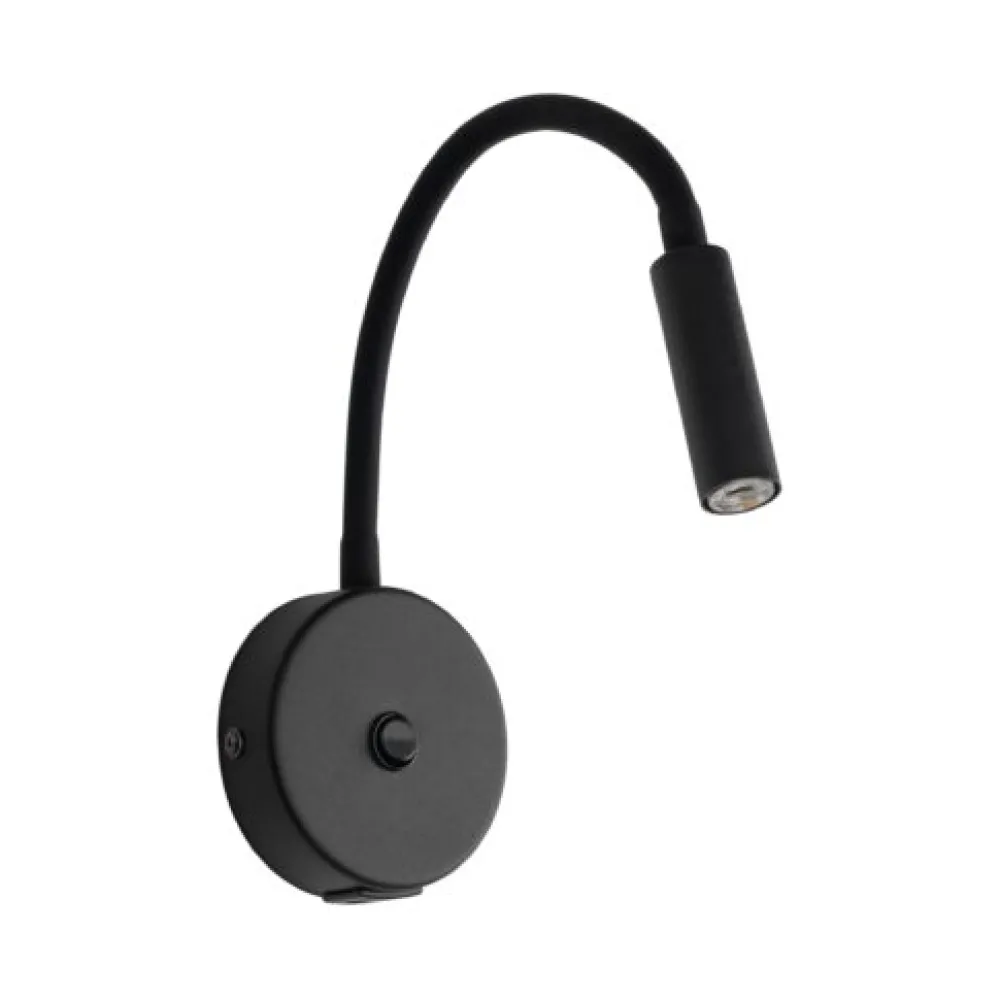 Applique Camera Da Letto-Selezionato da Mazzolaluce Applique nero orientabile con interruttore presa usb per comodini camera da letto