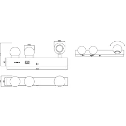 Applique Camera Da Letto-Selezionato da Mazzolaluce Applique nero orientabile per camera da letto led 2300k 3000k 4000k
