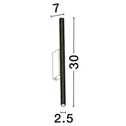 Applique Da Parete-Selezionato da Mazzolaluce Applique nero oro da parete cilindro rigato led 11w 3000k