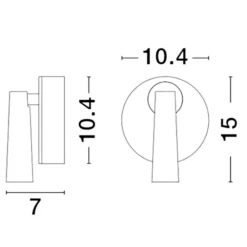 Applique Camera Da Letto-Selezionato da Mazzolaluce Applique nero per camera da letto led 3000k moderno orientabile