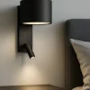 Applique Camera Da Letto-Selezionato da Mazzolaluce Applique nero per comodino da camera da letto moderna doppia luce orientabile