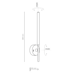 Applique Camera Da Letto-Selezionato da Mazzolaluce Applique nero per comodino moderna orientabile