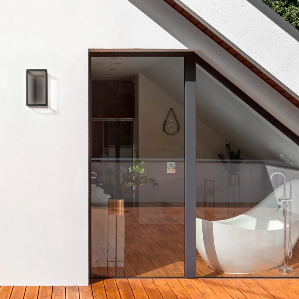 Applique Da Esterno-Selezionato da Mazzolaluce Applique nero per esterni moderno led 9w 3000k