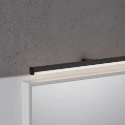 Applique Da Bagno-Selezionato da Mazzolaluce Applique nero per specchio da bagno 18w 3000k fissaggio clip