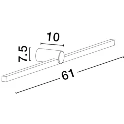 Applique Da Bagno-Selezionato da Mazzolaluce Applique nero squadrato per specchio da bagno 12w 3000k