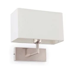 Applique Camera Da Letto-Selezionato da Mazzolaluce Applique nichel per comodini camera da letto paralume rettangolare tessuto