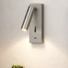 Applique Camera Da Letto-Selezionato da Mazzolaluce Applique nickel led 3000k squadrato per comodino per camera da letto