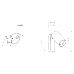 Applique Camera Da Letto-Selezionato da Mazzolaluce Applique orientabile bianco per comodino camera da letto moderna