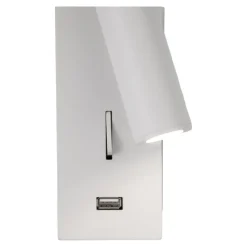 Applique Camera Da Letto-Selezionato da Mazzolaluce Applique orientabile bianco presa usb per comodini camera da letto