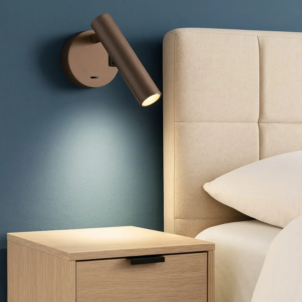 Applique Camera Da Letto-Vivida International Applique orientabile da comodino led 3000 4000k sabbia vivida betu