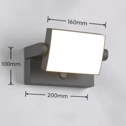 Applique Da Esterno-Selezionato da Mazzolaluce Applique orientabile da esterno led 3000k con sensore di movimento