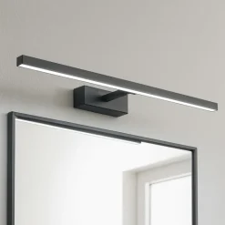 Applique Da Bagno-Perenz Illuminazione Applique orientabile led cct nero per specchio da bagno riga perenz