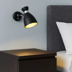 Applique Camera Da Letto-Selezionato da Mazzolaluce Applique orientabile nero oro per comodino camera da letto