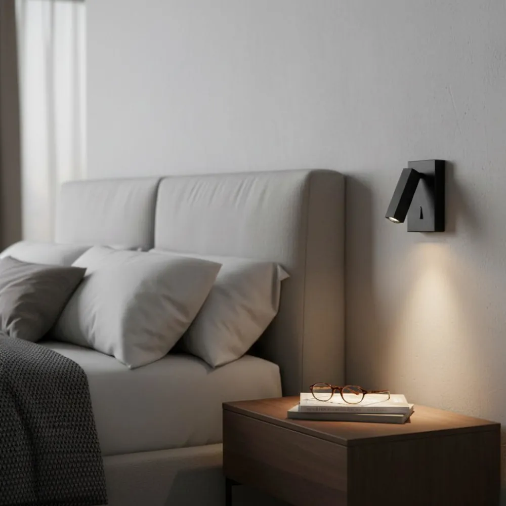 Applique Camera Da Letto-Selezionato da Mazzolaluce Applique orientabile per camera da letto led 3000k nero