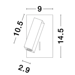 Applique Camera Da Letto-Selezionato da Mazzolaluce Applique orientabile per camera da letto led 3000k nero