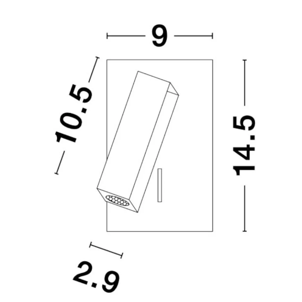 Applique Camera Da Letto-Selezionato da Mazzolaluce Applique orientabile per camera da letto led 3000k nero