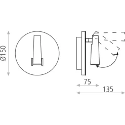 Applique Camera Da Letto-Selezionato da Mazzolaluce Applique orientabile per comodino camera da letto led 3000k bianco moderna