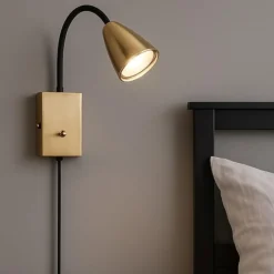 Applique Camera Da Letto-Selezionato da Mazzolaluce Applique orientabile per comodino ottone luce orientabile gu10