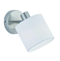 Applique Camera Da Letto-Selezionato da Mazzolaluce Applique orientabile per comodino nichel paralume in tessuto