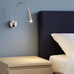 Applique Camera Da Letto-Perenz Illuminazione Applique orientabile per illuminazione comodino cromo minispy perenz